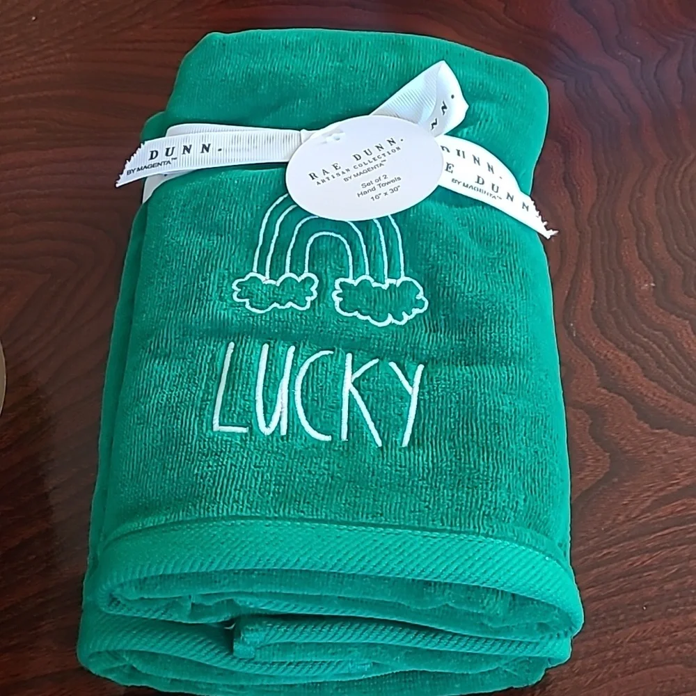 Rae Dunn Lucky Hand Towel Set
